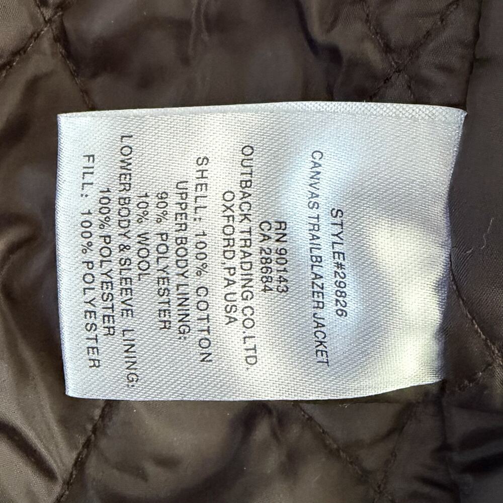 Outback Trading Company Trailblazer Canvas Tan Cotton Mens Jacket - Picture 8 of 8